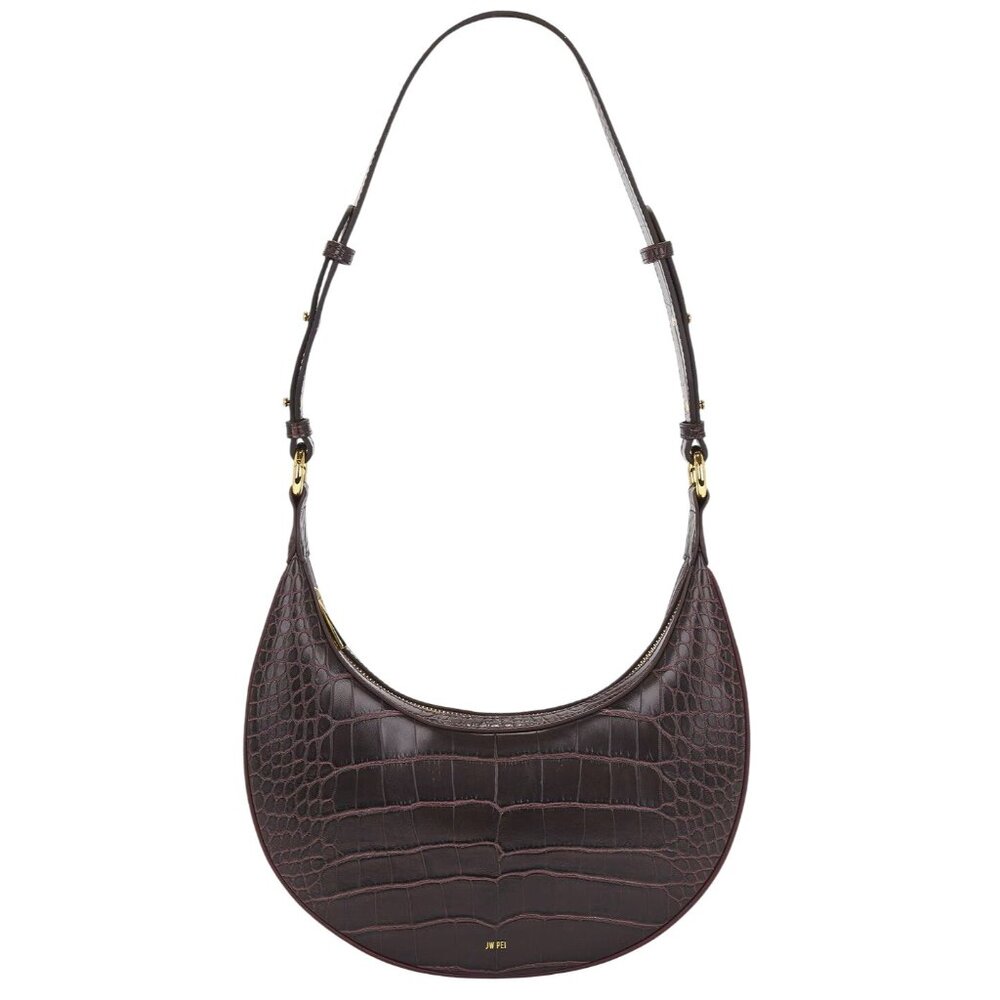 JW PEI Carly Saddle Bag in Brown Croc New Womens Shoulder Purse - Picture 3 of 14